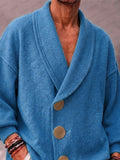 Designer Schalkragen Strickjacke