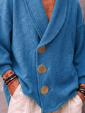 Designer Schalkragen Strickjacke