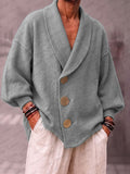 Designer Schalkragen Strickjacke