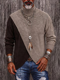 COOFANDY Herren Pullover in Braun, Frontansicht