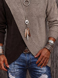 COOFANDY Herren Pullover in Braun, Detailansicht
