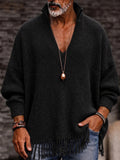 COOFANDY Herren Pullover in Schwarz, Frontansicht