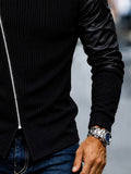 COOFANDY Herren Pullover in Schwarz, Detailansicht