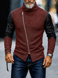 COOFANDY Herren Pullover in Weinrot, Frontansicht