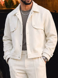 COOFANDY Herren Zweiteiler-Set in Beige, Detailansicht