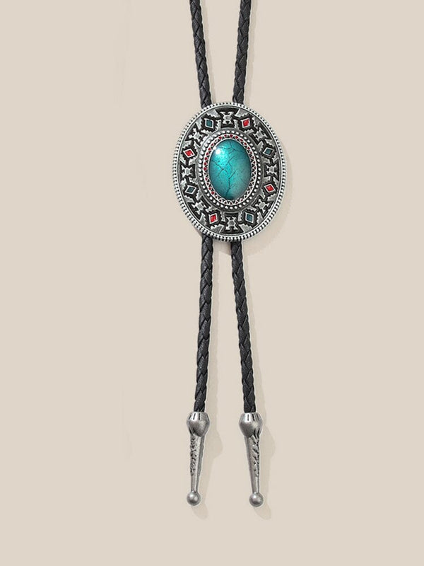 Vintage Bolo-Tie Halskette in Leder-Optik