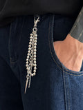 Essenzielle Perlen- und Nieten-Hosenkette für Geldbörsen und Jeans