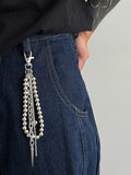 Essenzielle Perlen- und Nieten-Hosenkette für Geldbörsen und Jeans