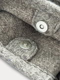 Weiche Schultertasche aus Tweed und Canvas