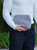 Weiche Schultertasche aus Tweed und Canvas