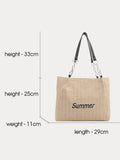 Große Tote-Bag in Stroh-Optik