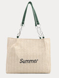 Große Tote-Bag in Stroh-Optik