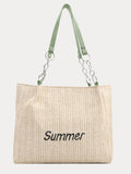 Große Tote-Bag in Stroh-Optik