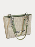 Große Tote-Bag in Stroh-Optik
