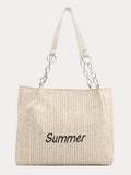 Große Tote-Bag in Stroh-Optik