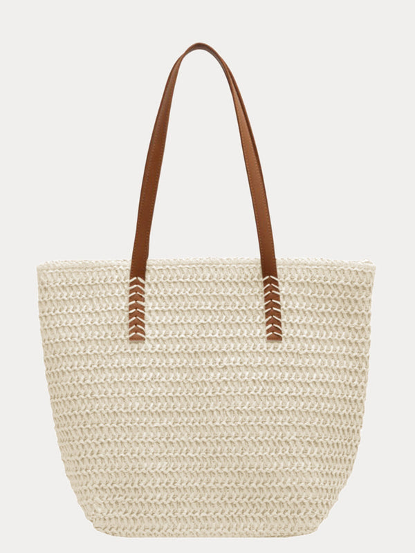 Minimalistische Tote-Bag für den Urlaub in Stroh-Optik