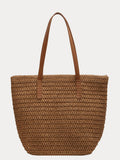Minimalistische Tote-Bag für den Urlaub in Stroh-Optik