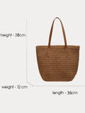 Minimalistische Tote-Bag für den Urlaub in Stroh-Optik