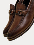 Echtleder-Loafer mit Snaffle-Detail