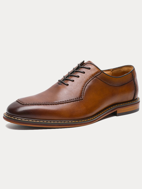 Klassische Vintage-Derbys aus Echtleder
