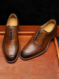 Klassische Vintage-Derbys aus Echtleder