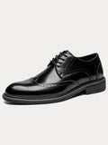 Echtleder-Brogues mit Flügelkappe