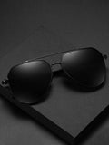 Modische Runde Quersteg Polarisierte Sonnenbrille