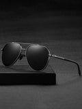 Modische Runde Quersteg Polarisierte Sonnenbrille