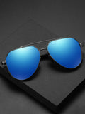 Modische Runde Quersteg Polarisierte Sonnenbrille