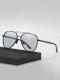 Modische Runde Quersteg Polarisierte Sonnenbrille