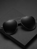 Modische Runde Quersteg Polarisierte Sonnenbrille
