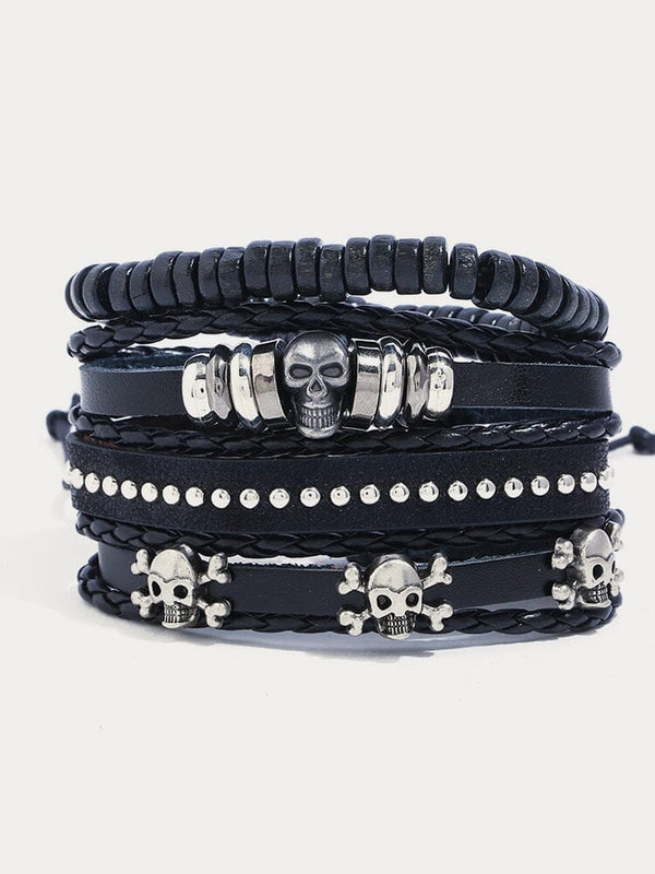 Edgy Totenkopf DIY Armband-Set