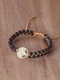 Gewebtes Armband mit Lebensbaum-Anhänger