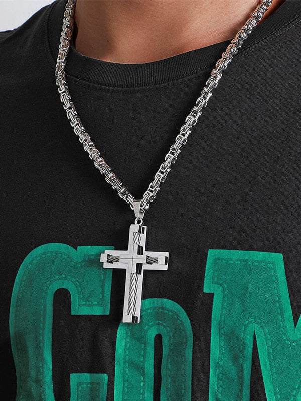 Gothic-Halskette mit Kreuz-Anhänger