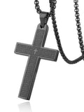 Klassische Kreuz-Halskette aus Edelstahl