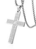 Klassische Kreuz-Halskette aus Edelstahl