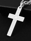 Klassische Kreuz-Halskette aus Edelstahl