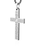Klassische Kreuz-Halskette aus Edelstahl