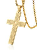 Klassische Kreuz-Halskette aus Edelstahl