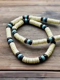 Boho Kokosnussschalen- und Naturstein-Halskette