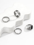 Stylishes 4-teiliges Ring-Set im Streetstyle