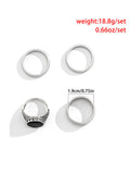 Stylishes 4-teiliges Ring-Set im Streetstyle