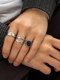 Stylishes 4-teiliges Ring-Set im Streetstyle