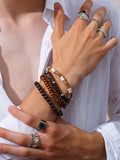 5-teiliges Retro-Holzperlen-Armband-Set