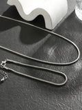 Schlichtes Schlangenketten-Set mit Halskette und Armband
