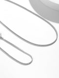 Schlichtes Schlangenketten-Set mit Halskette und Armband