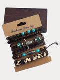 6-teiliges Retro Western Cowboy-Stil Armband-Set