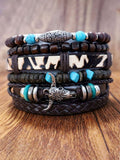 6-teiliges Retro Western Cowboy-Stil Armband-Set