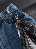 Paisley Bandana Geldbörsen-Jeanskette