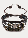 Retro Mehrlagiges Wickel-Lederarmband